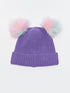 LC Waikiki Double Plush Pompom Girls Tricot Beanie
